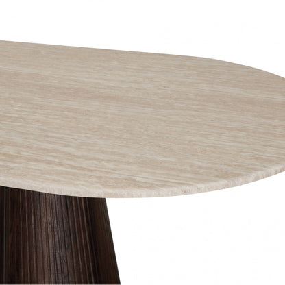 Crete Large Dining Table - Travertine