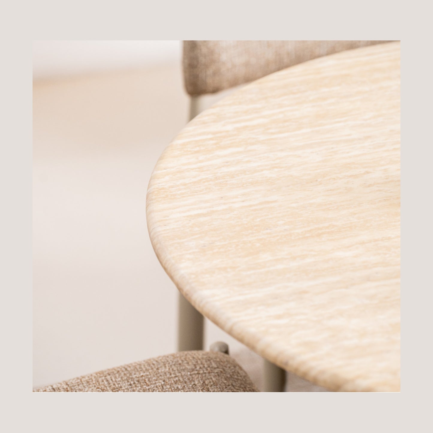 Crete Large Dining Table - Travertine