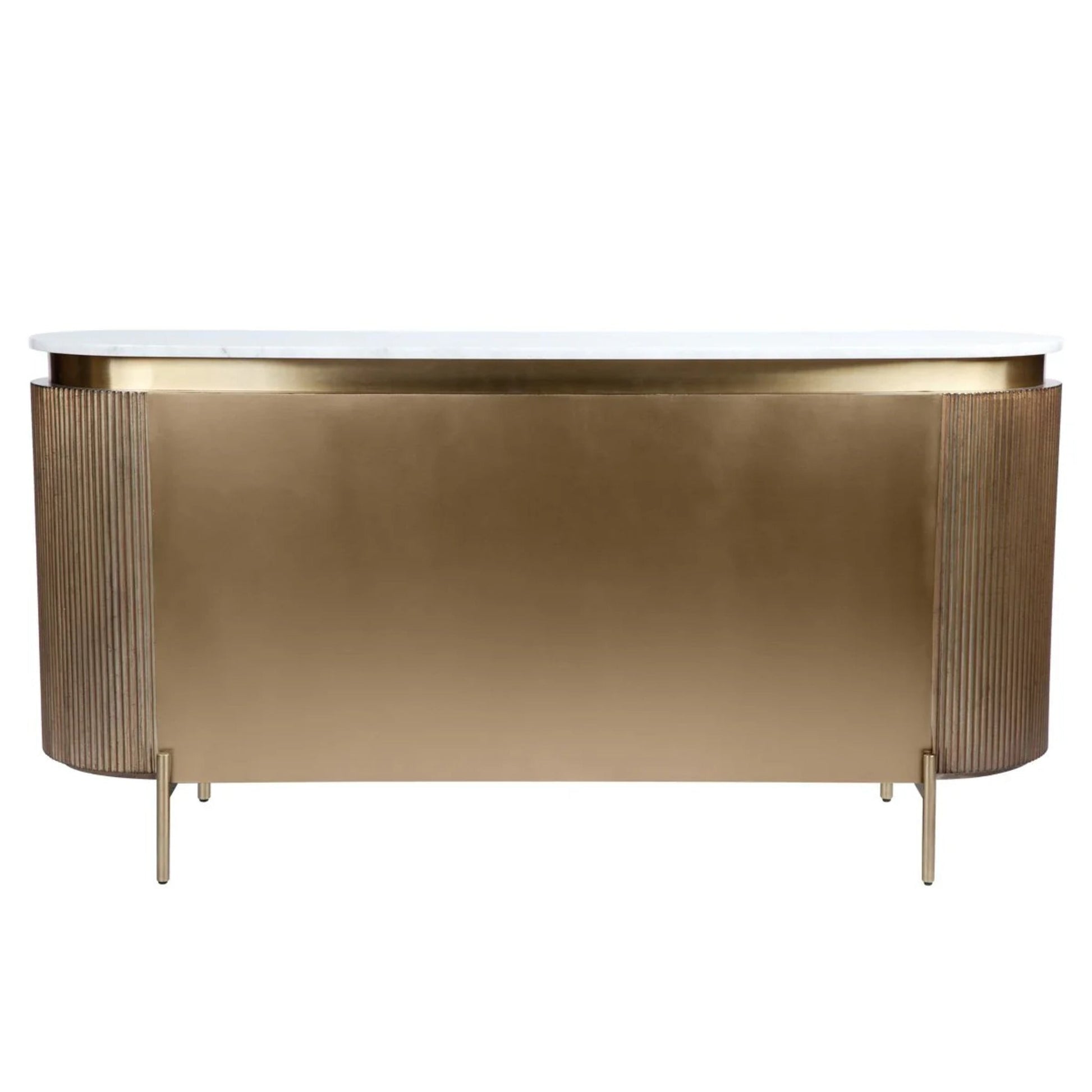 Demarco Curved Metallic Buffet Table Buffet Table Cafe Lighting & Living