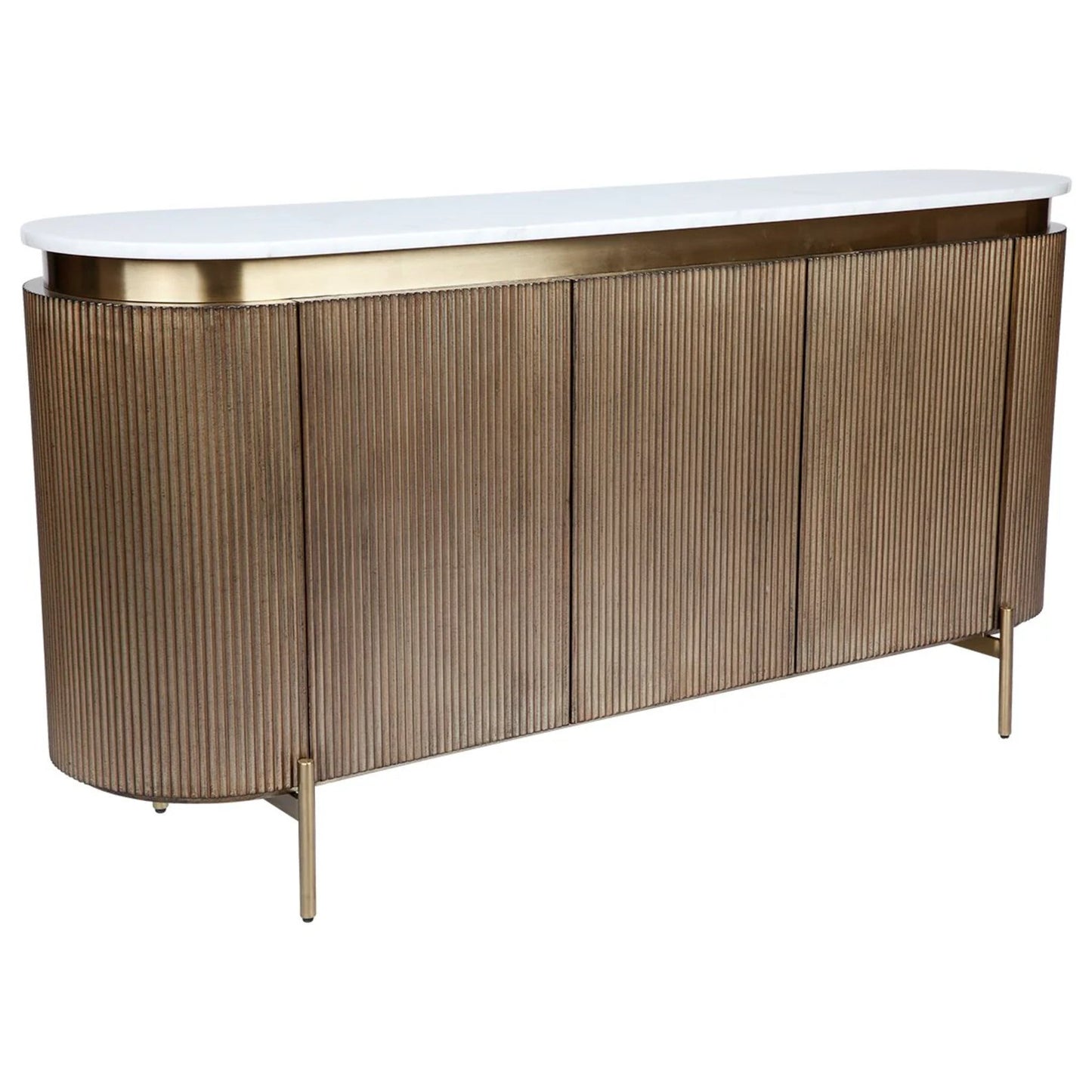 Demarco Curved Metallic Buffet Table Buffet Table Cafe Lighting & Living