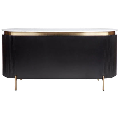 Demarco Curved Metallic Buffet Table Buffet Table Cafe Lighting & Living