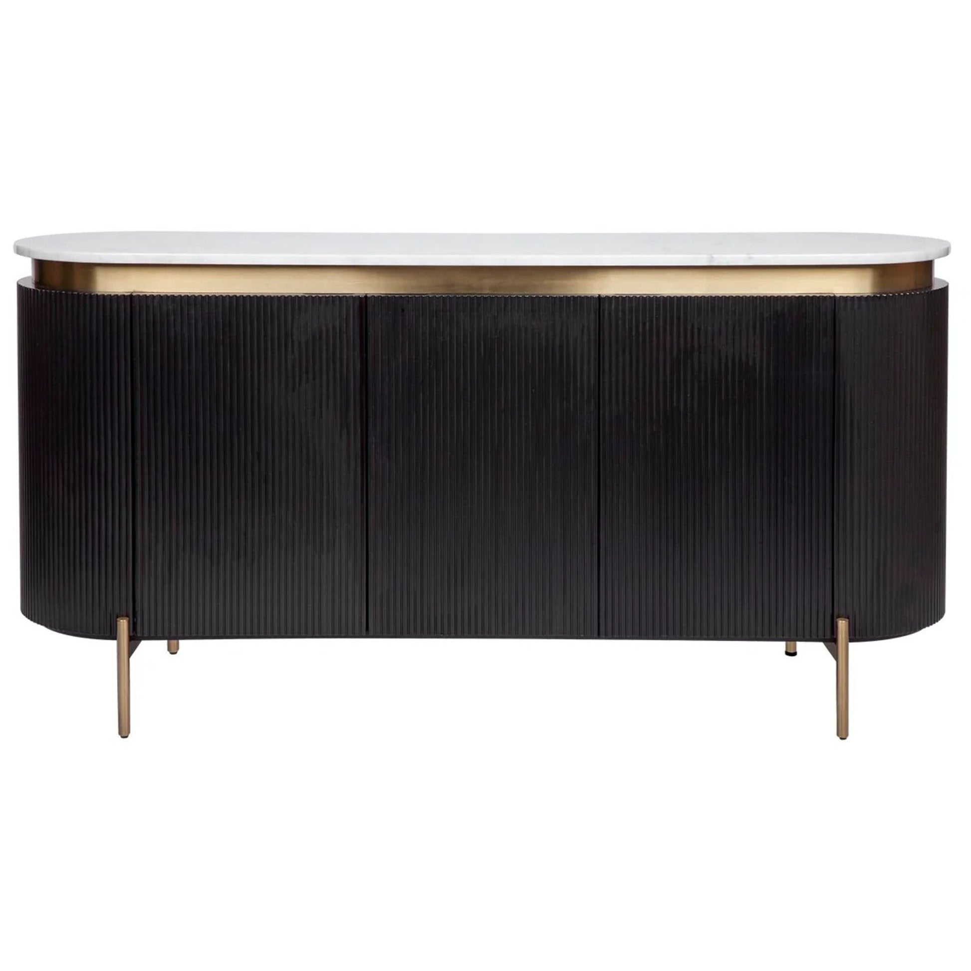 Demarco Curved Metallic Buffet Table Buffet Table Cafe Lighting & Living Black