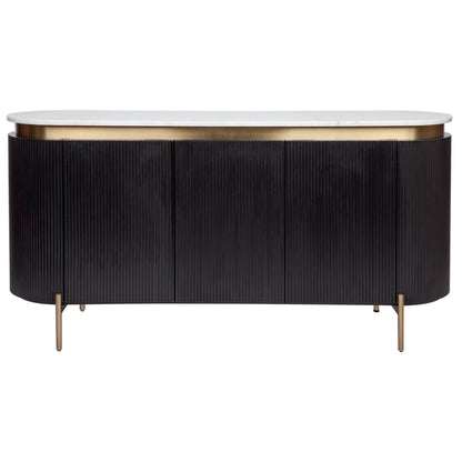 Demarco Curved Metallic Buffet Table Buffet Table Cafe Lighting & Living Black