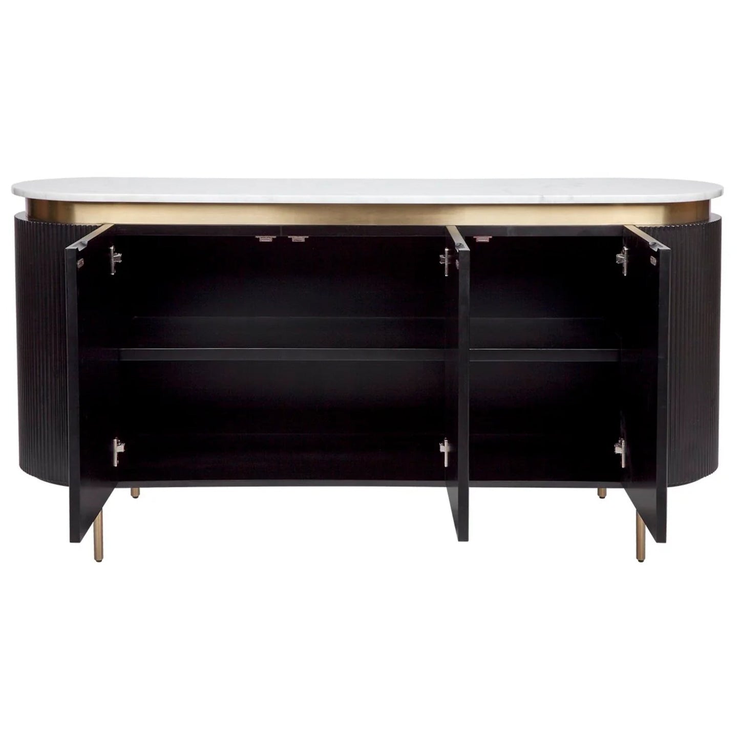 Demarco Curved Metallic Buffet Table Buffet Table Cafe Lighting & Living