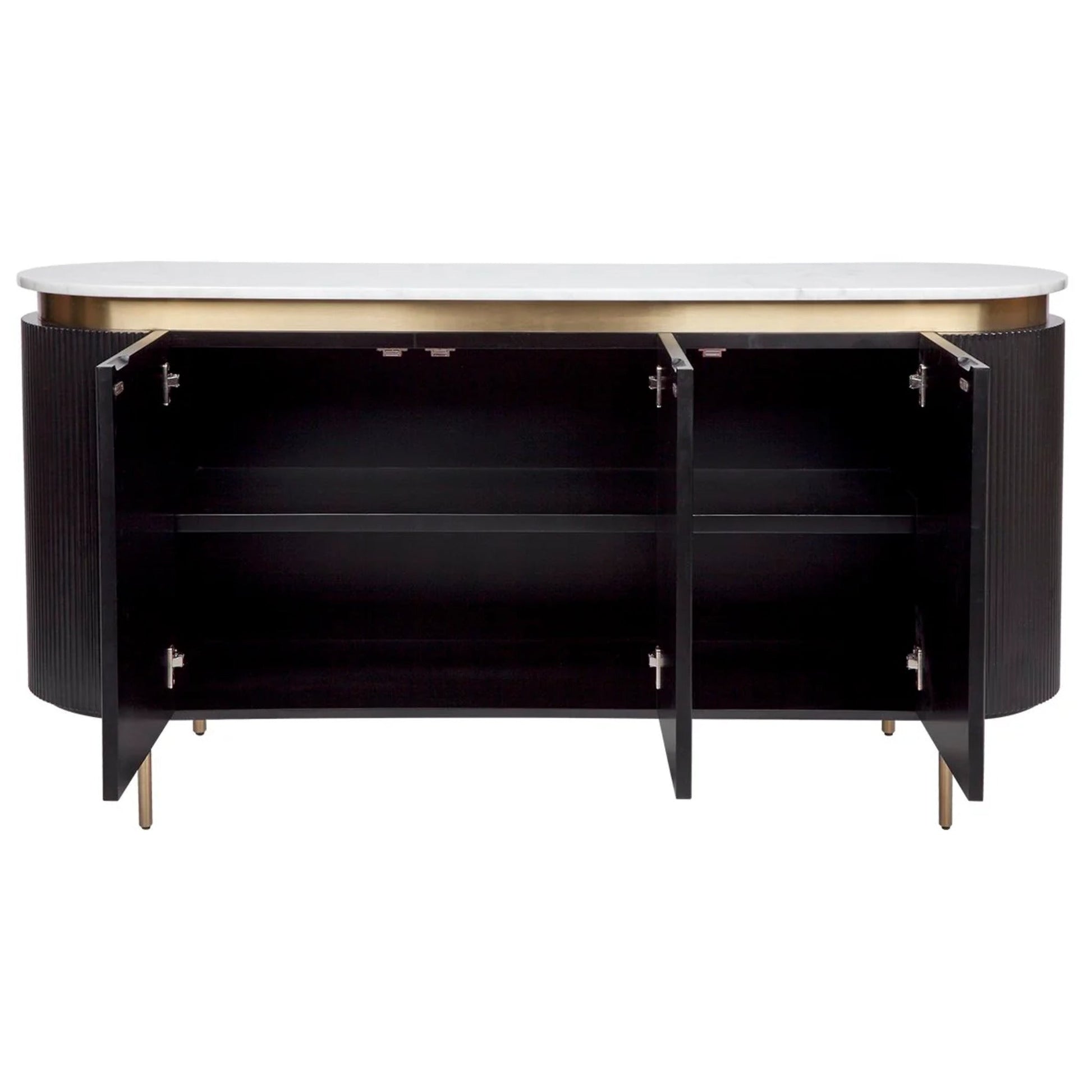 Demarco Curved Metallic Buffet Table Buffet Table Cafe Lighting & Living