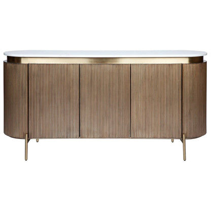 Demarco Curved Metallic Buffet Table Buffet Table Cafe Lighting & Living Retro Antique Gold