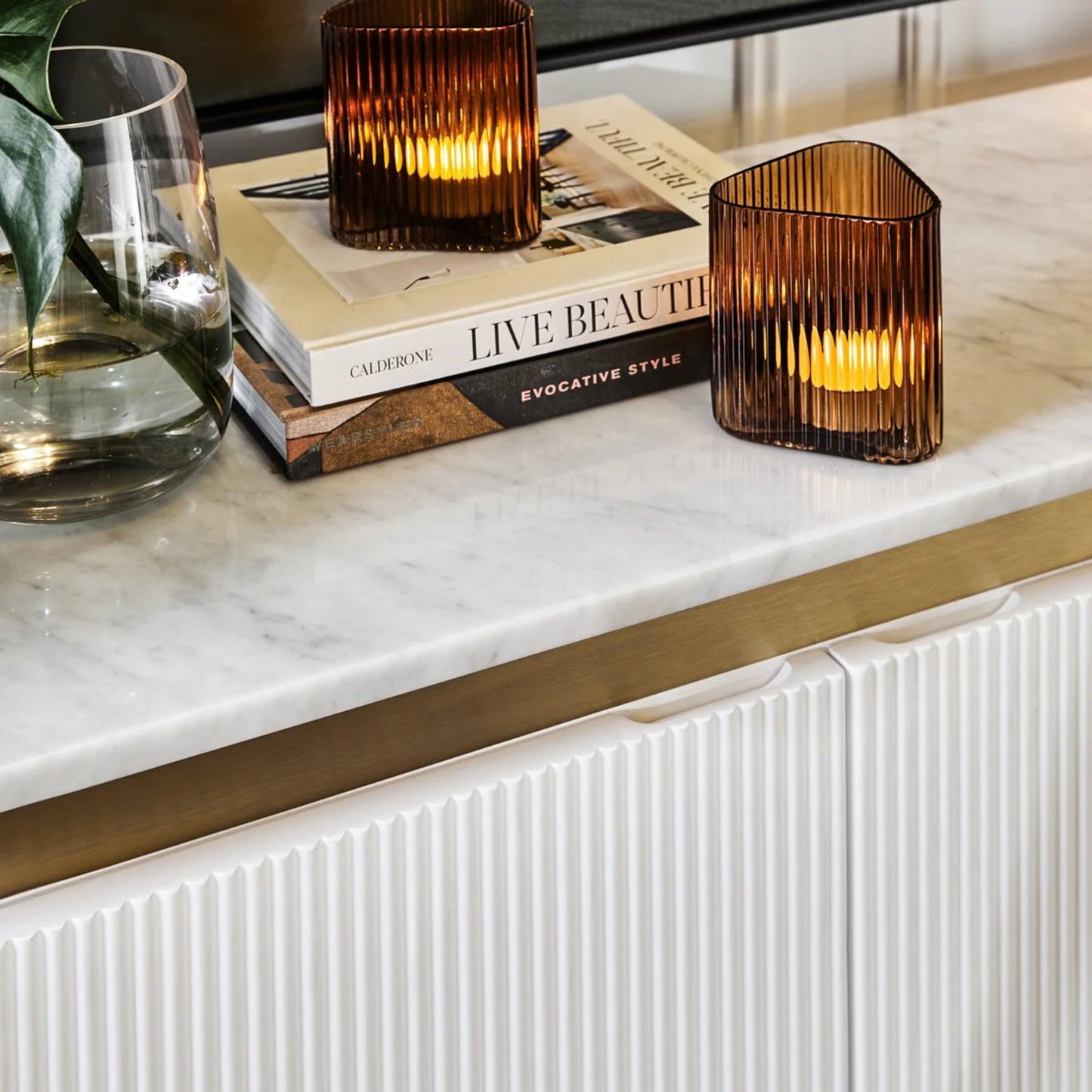 Demarco Curved Metallic Buffet Table Buffet Table Cafe Lighting & Living