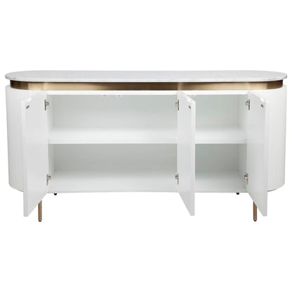 Demarco Curved Metallic Buffet Table Buffet Table Cafe Lighting & Living