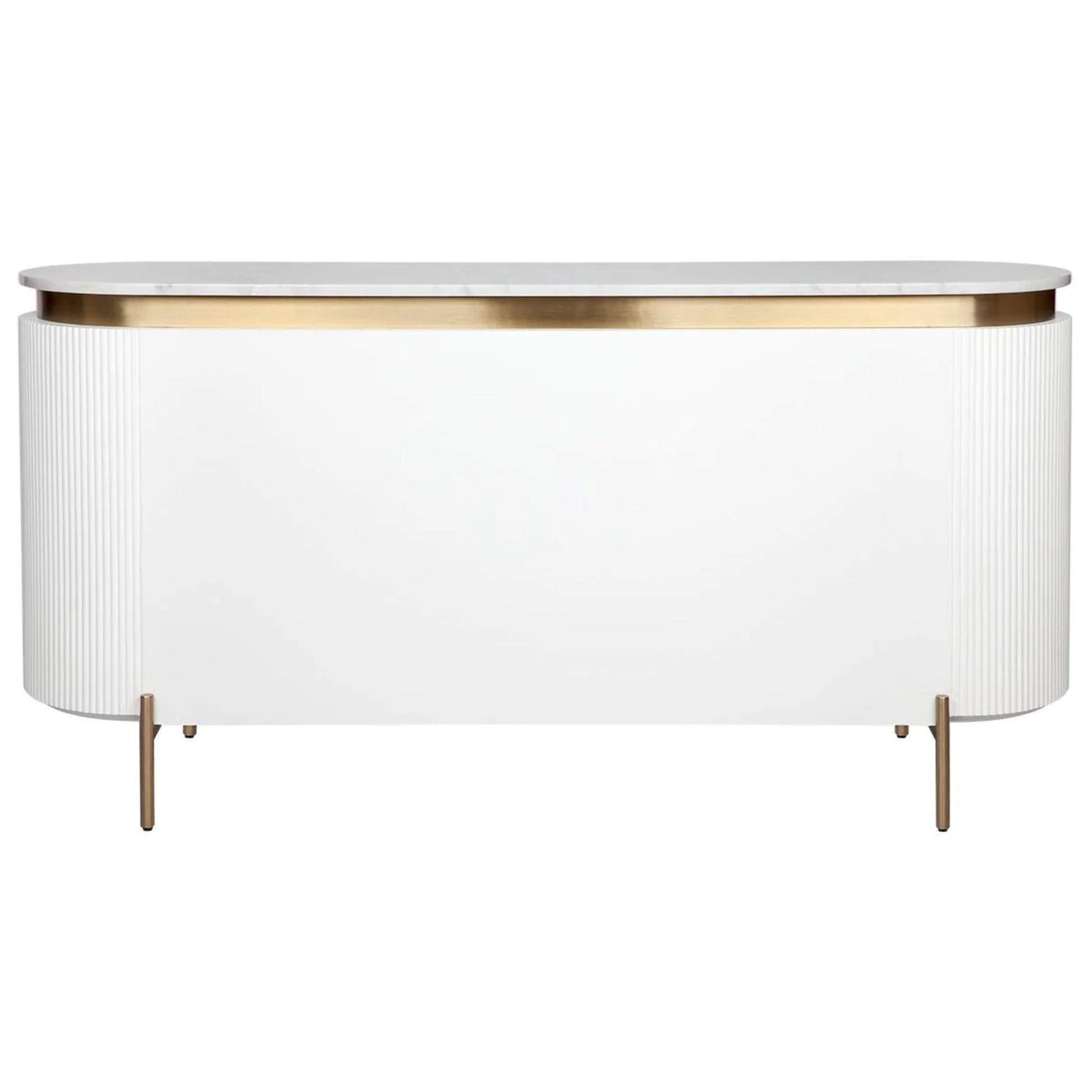 Demarco Curved Metallic Buffet Table Buffet Table Cafe Lighting & Living