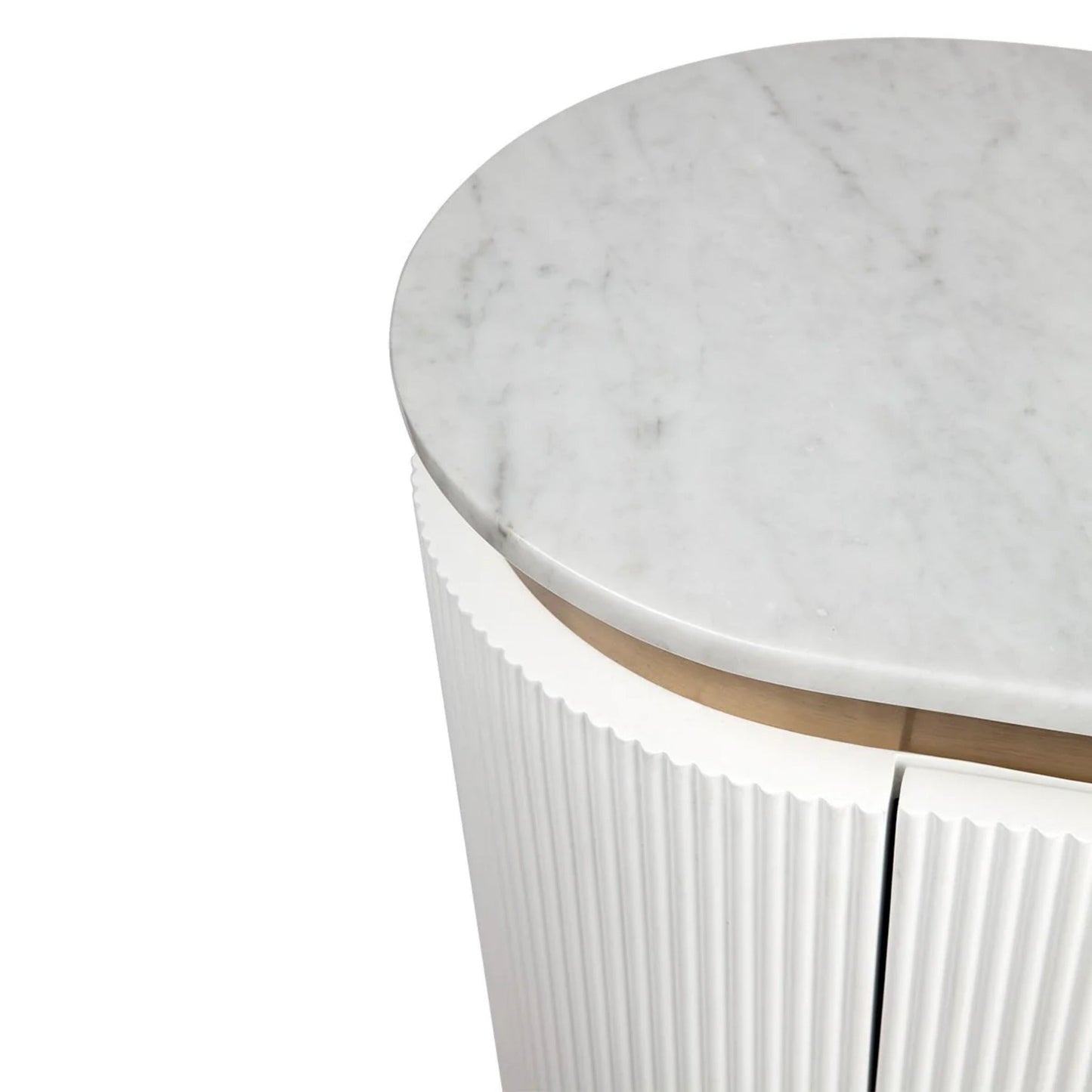 Demarco Curved Metallic Buffet Table Buffet Table Cafe Lighting & Living