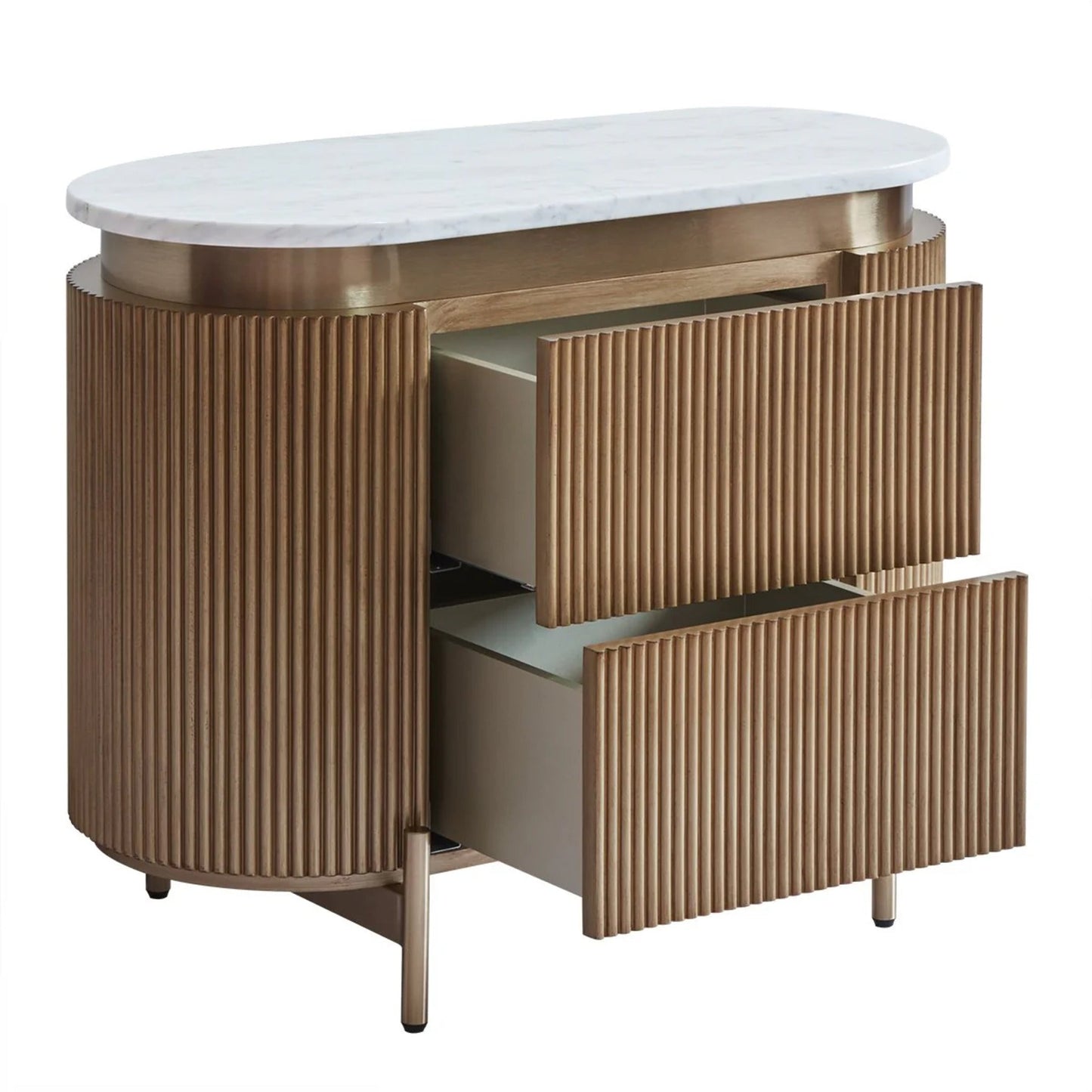 Demarco Marble Top Bedside Table Bedside Table Cafe Lighting & Living