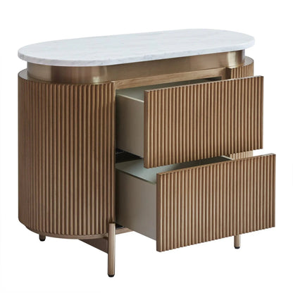 Demarco Marble Top Bedside Table Bedside Table Cafe Lighting & Living