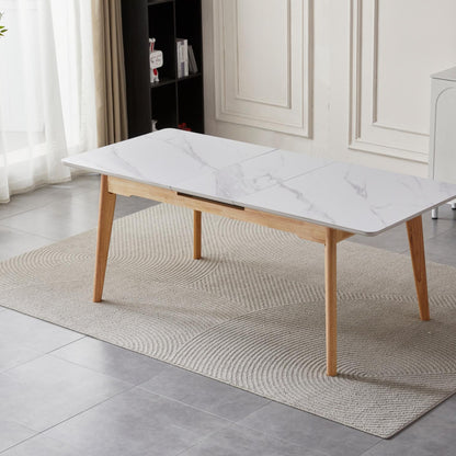 Denmark Ceramic Extension Dining Table - Snow White