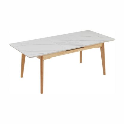Denmark Ceramic Extension Dining Table - Snow White