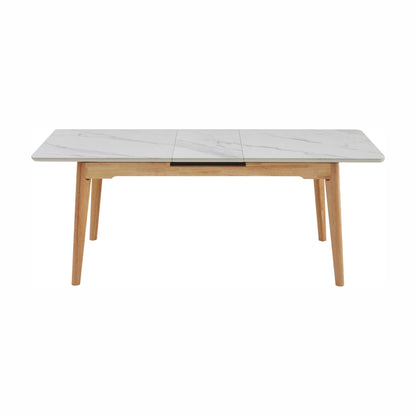 Denmark Ceramic Extension Dining Table - Snow White