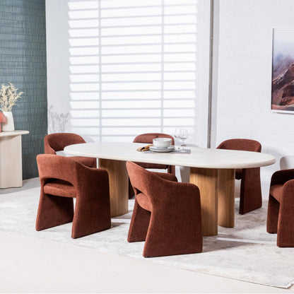 Eclipse Wood Dining Table - Pebble