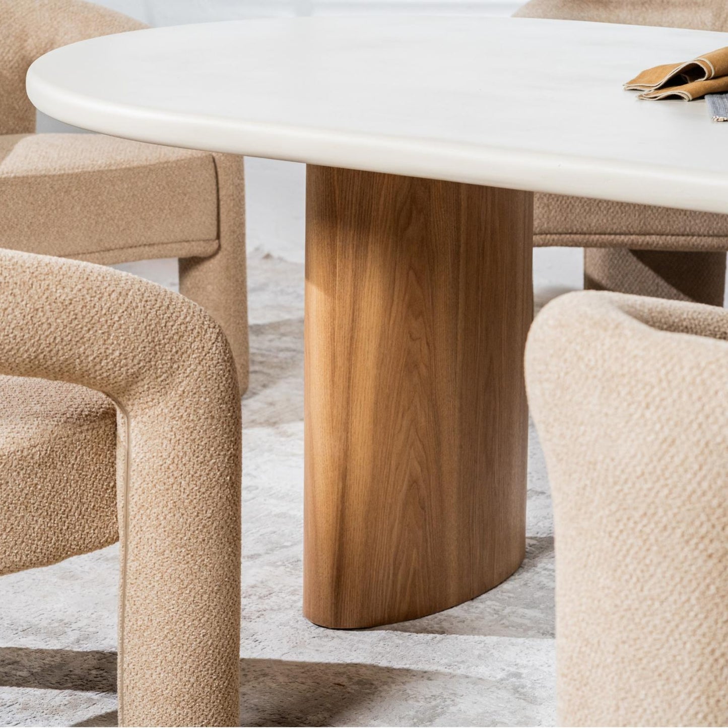 Eclipse Wood Dining Table - Pebble