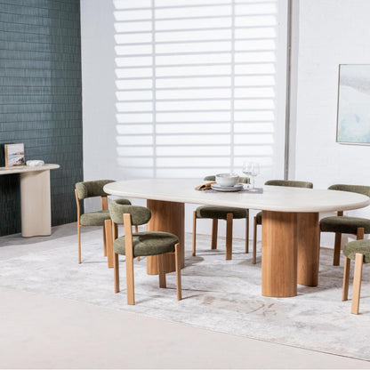 Eclipse Wood Dining Table - Pebble