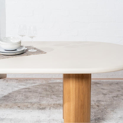 Eclipse Wood Dining Table - Pebble