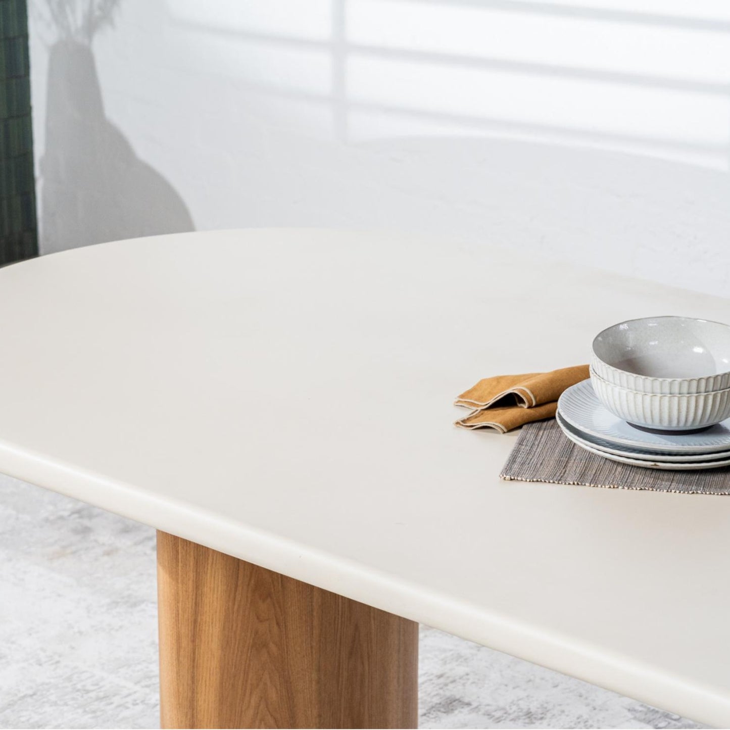 Eclipse Wood Dining Table - Pebble
