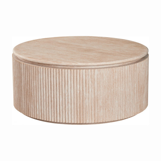 Empire Round Coffee Table - Travertine