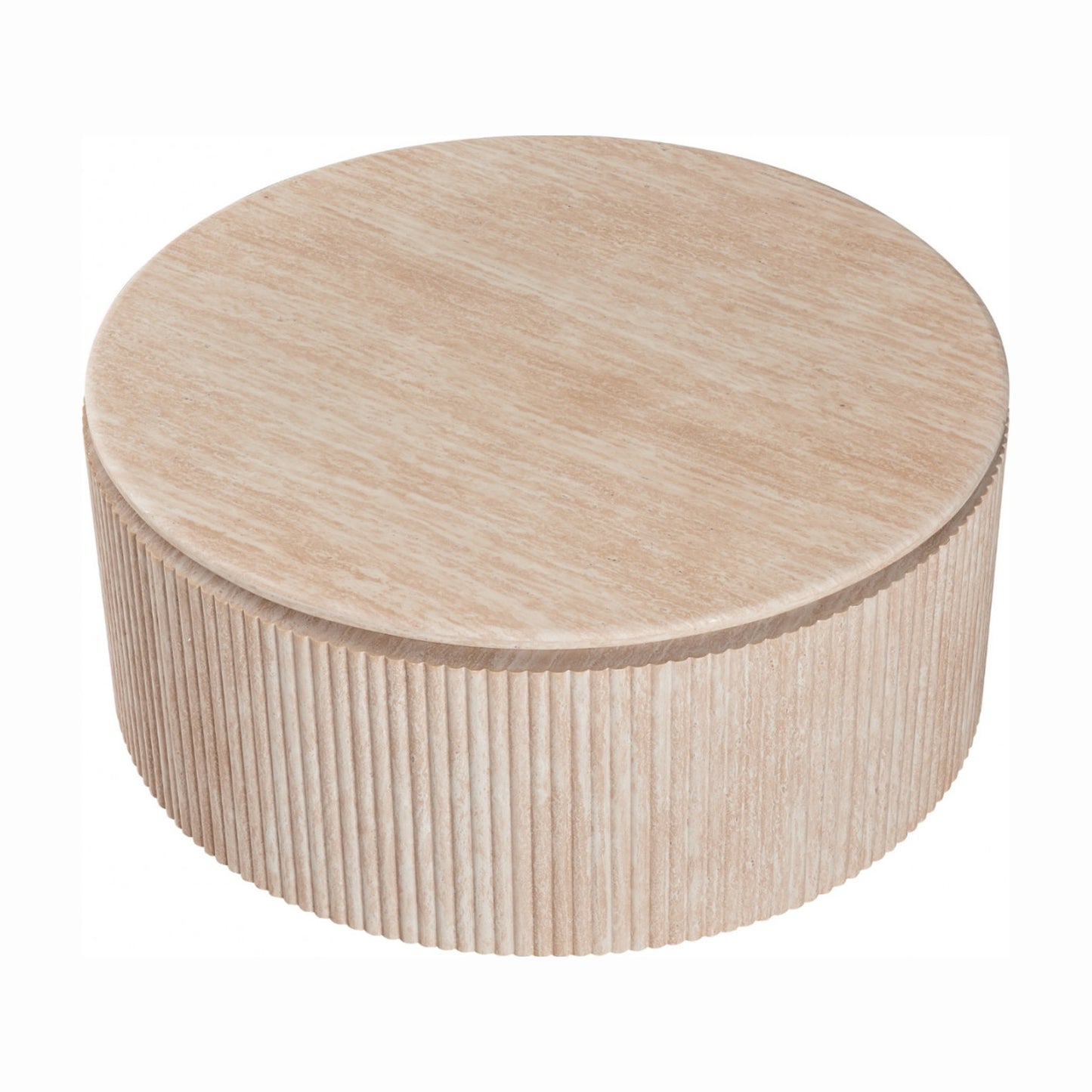 Empire Round Coffee Table - Travertine