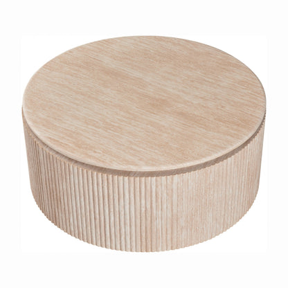 Empire Round Coffee Table - Travertine
