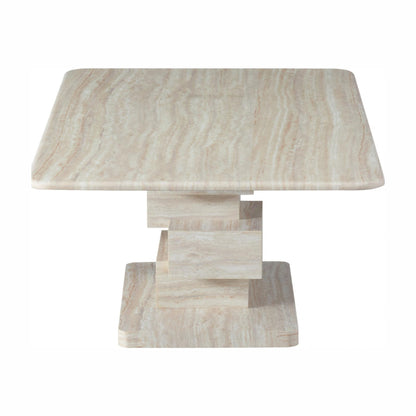 Eros Marble Coffee Table - White Travertine