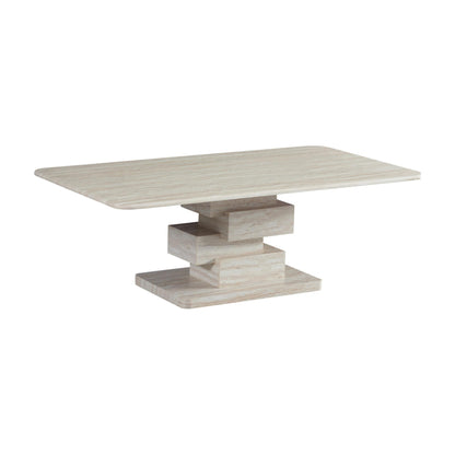 Eros Marble Coffee Table - White Travertine