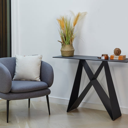 Etna Ceramic Console Table - Shadow Grey