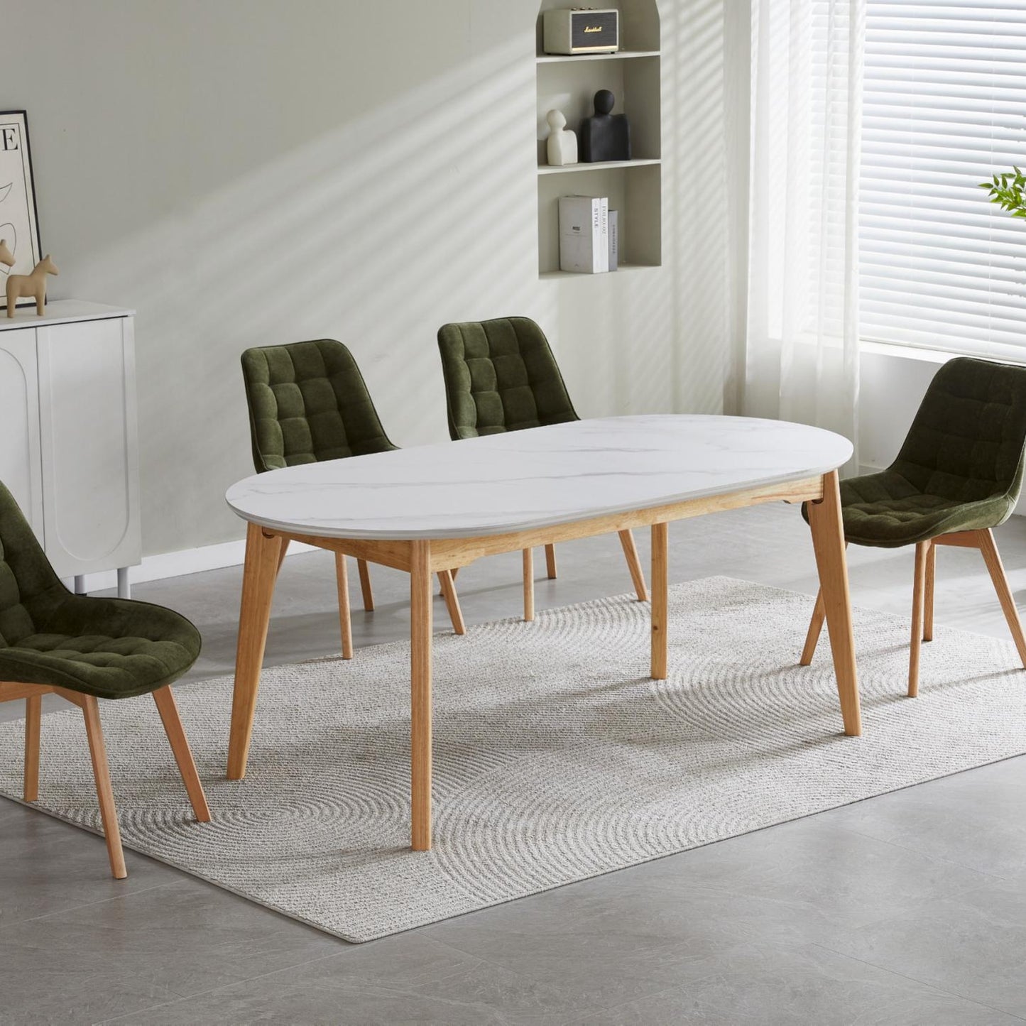 Finland Ceramic Dining Table - Snow White