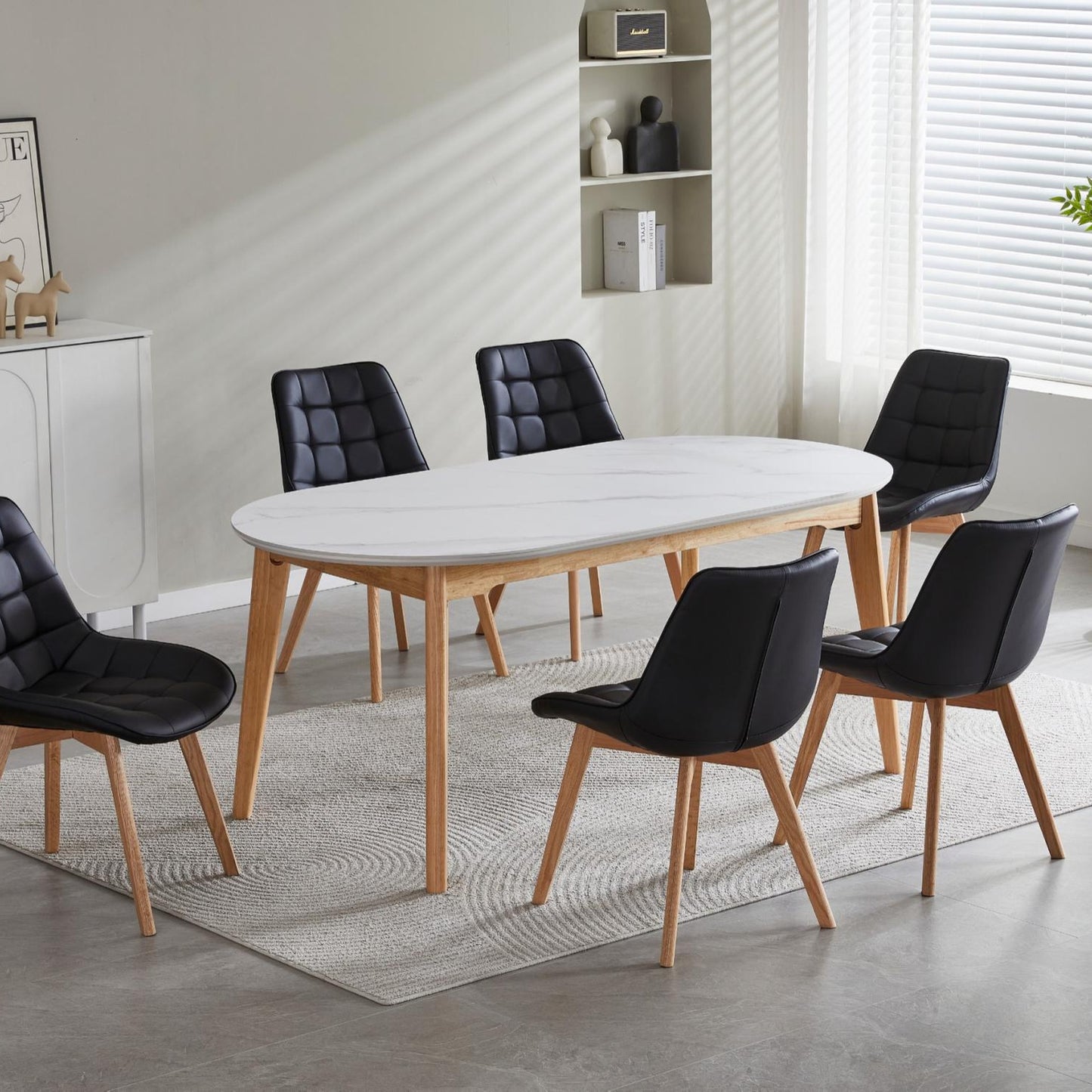 Finland Ceramic Dining Table - Snow White