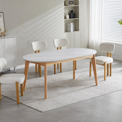 Finland Ceramic Dining Table - Snow White