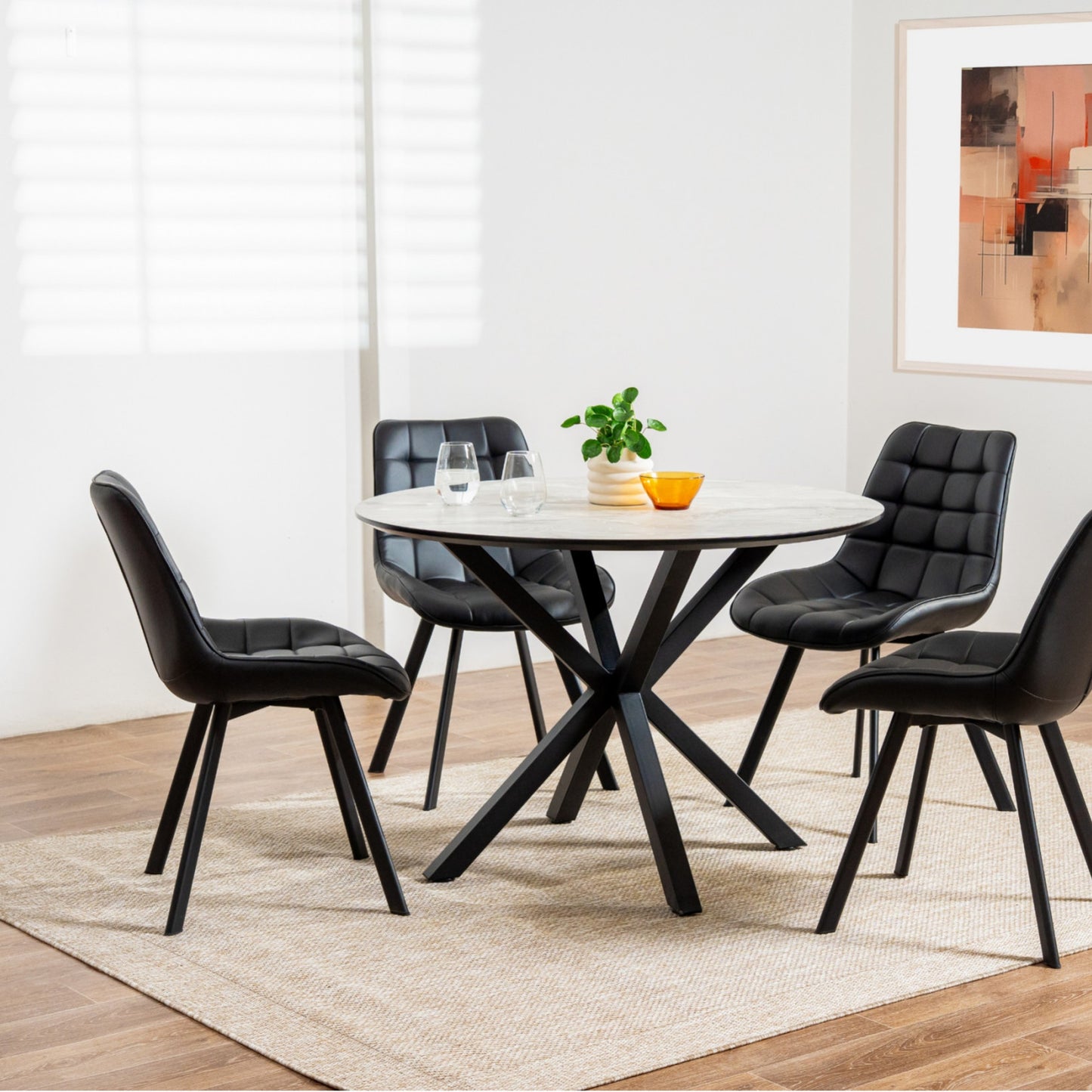 Forest Leather Dining Chair Set of 2