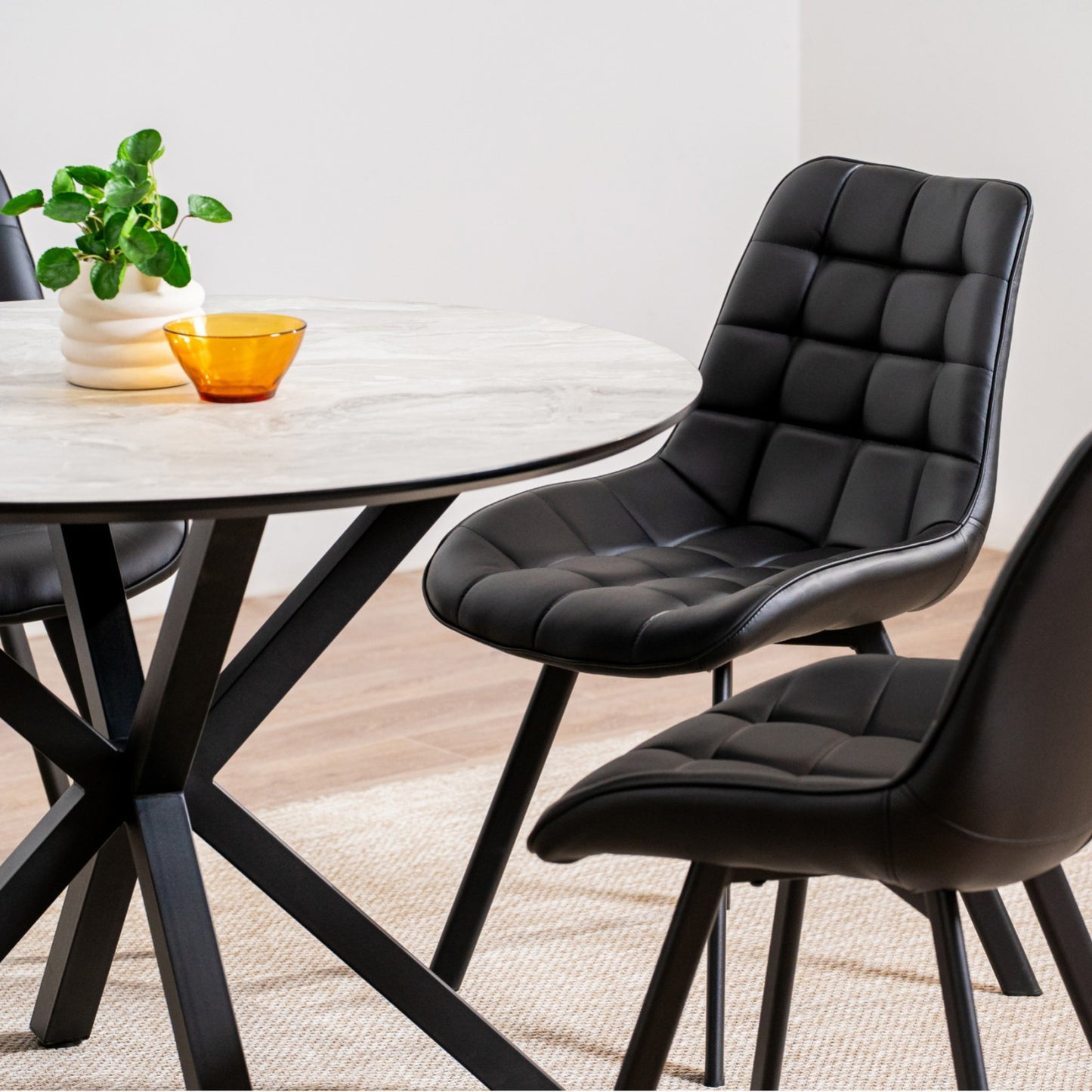 Forest Leather Dining Chair Set of 2