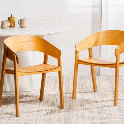 Hendriks Wood Dining Chair Set of 2