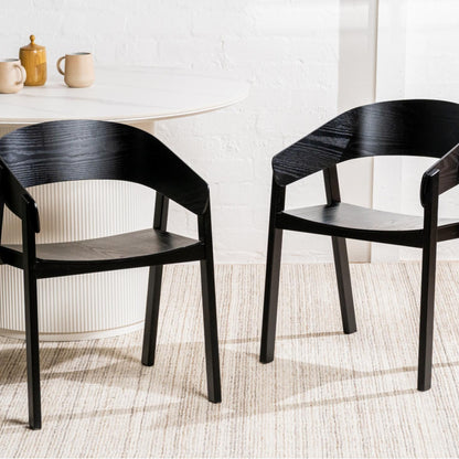 Hendriks Wood Dining Chair Set of 2