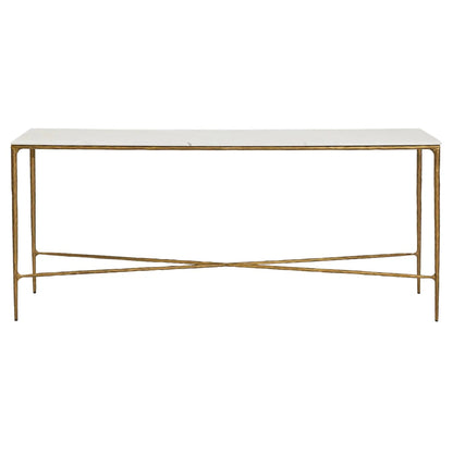Heston Large Marble Console Table Console Table Cafe Lighting & Living Brass Large