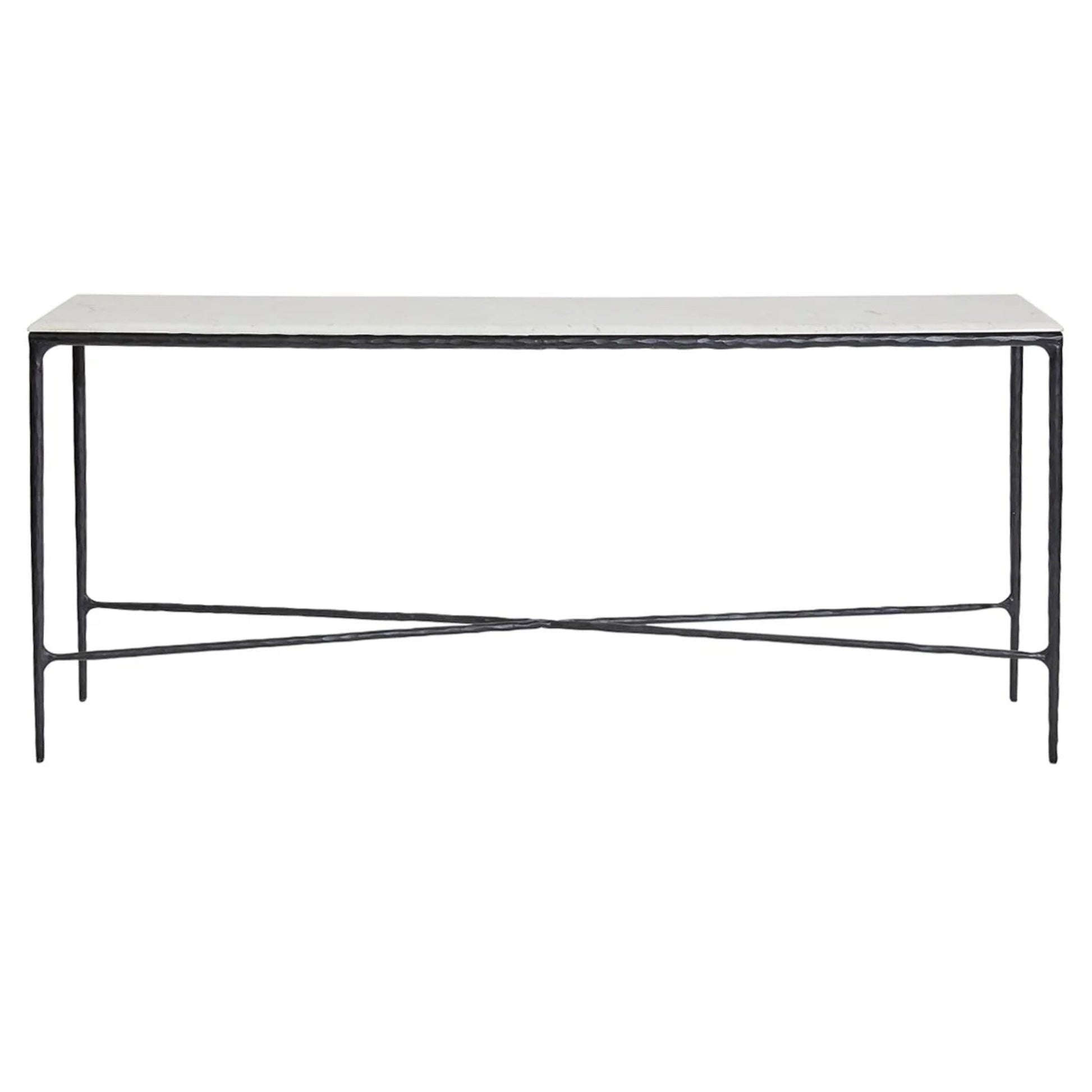 Heston Large Marble Console Table Console Table Cafe Lighting & Living Black Large