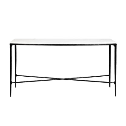 Heston Large Marble Console Table Console Table Cafe Lighting & Living Black Medium
