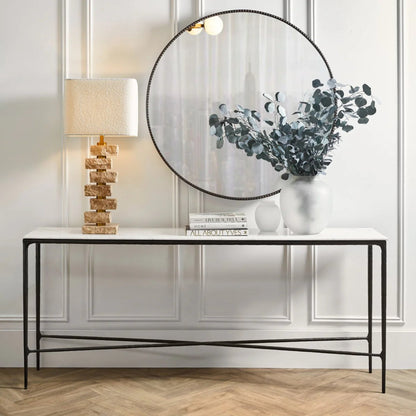 Heston Large Marble Console Table Console Table Cafe Lighting & Living