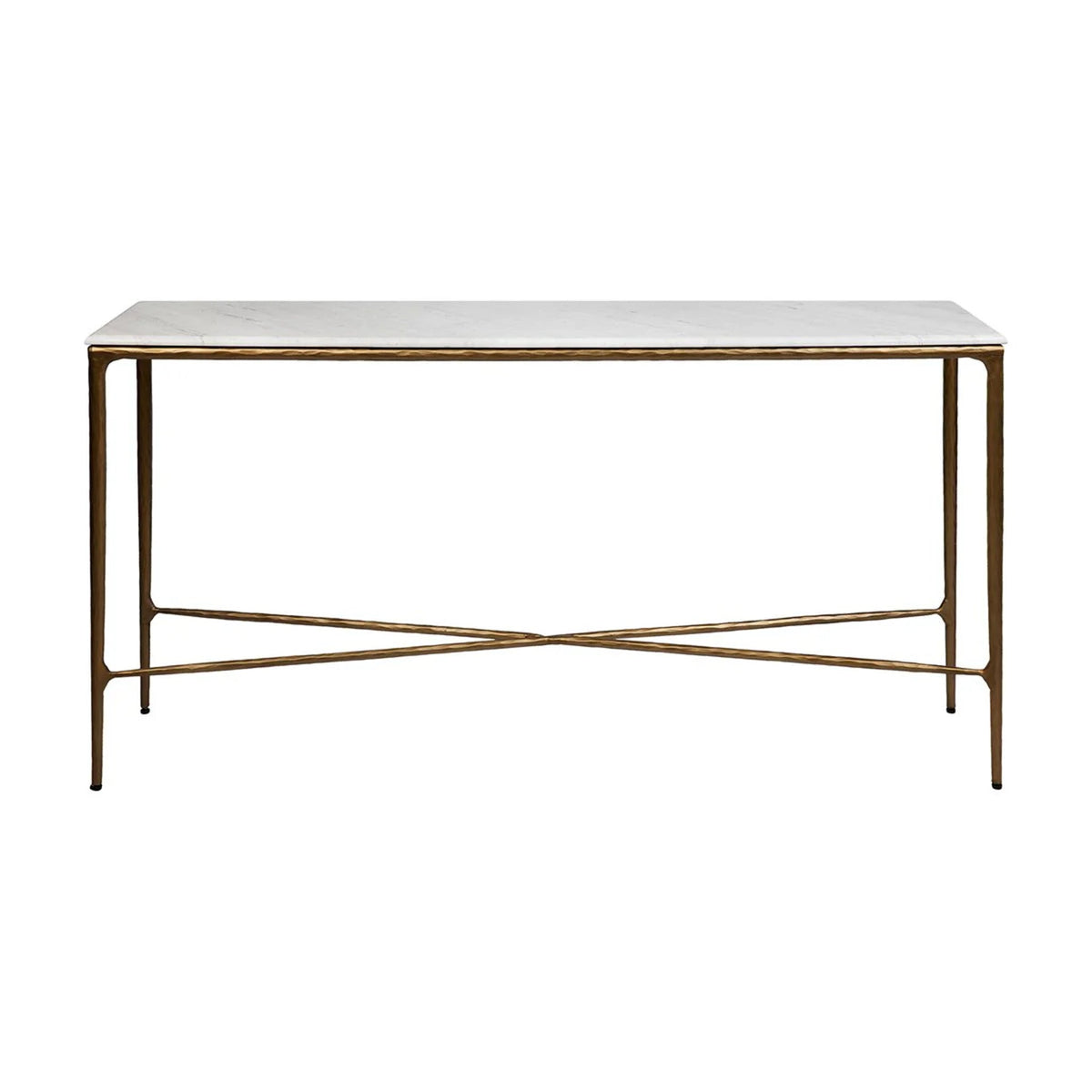 Heston Large Marble Console Table Console Table Cafe Lighting & Living Brass Medium