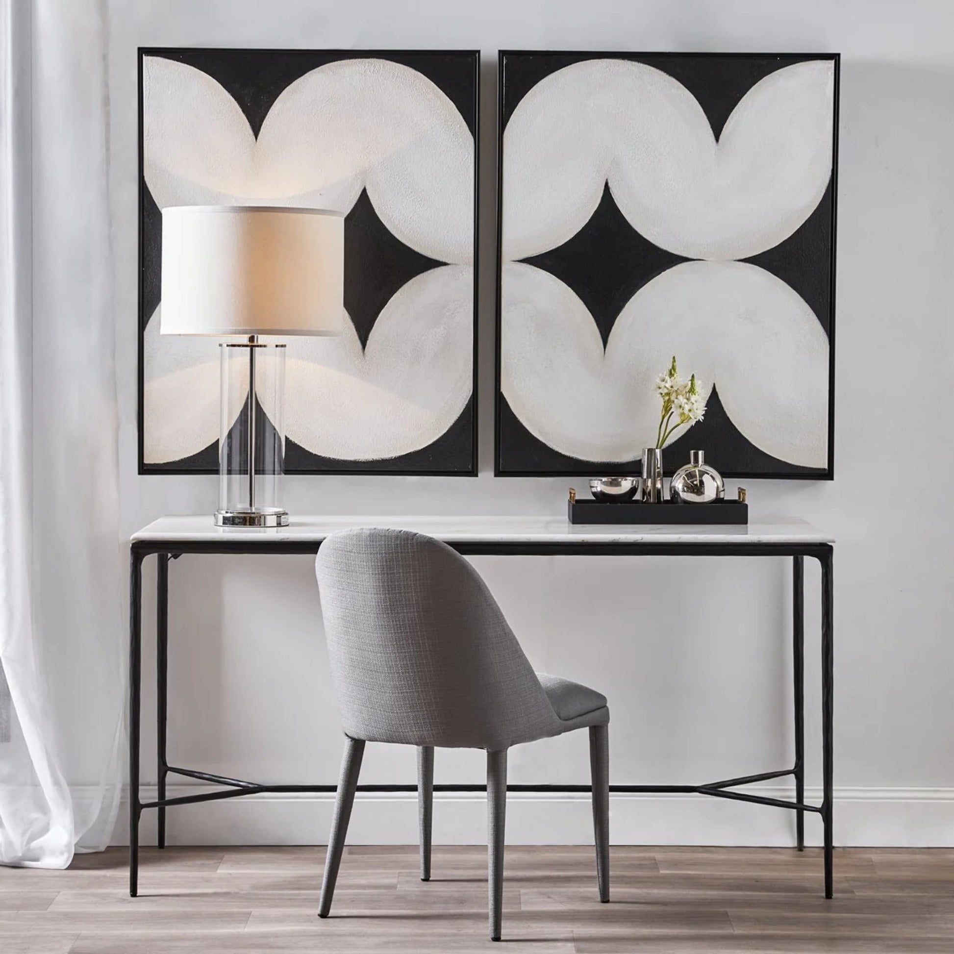 Heston Medium Marble Console Table Console Table Cafe Lighting & Living