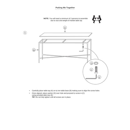 Heston Medium Marble Console Table Console Table Cafe Lighting & Living