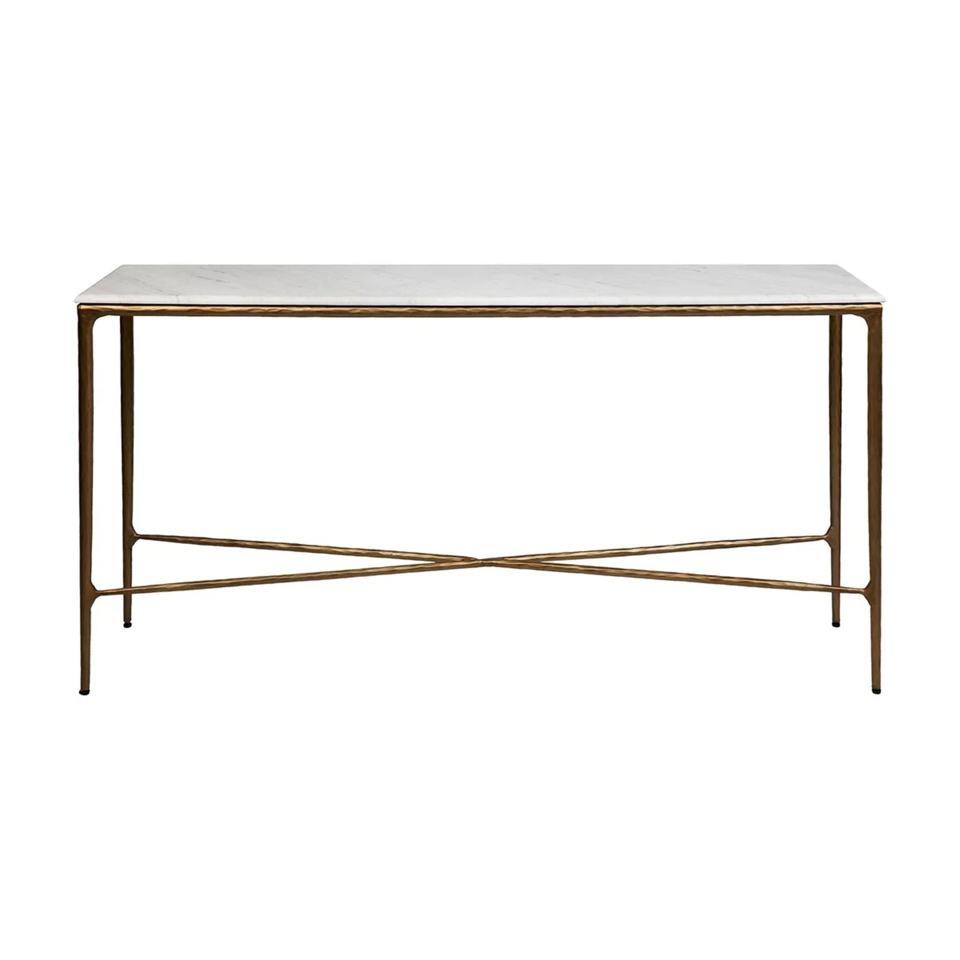 Heston Medium Marble Console Table Console Table Cafe Lighting & Living Brass Medium