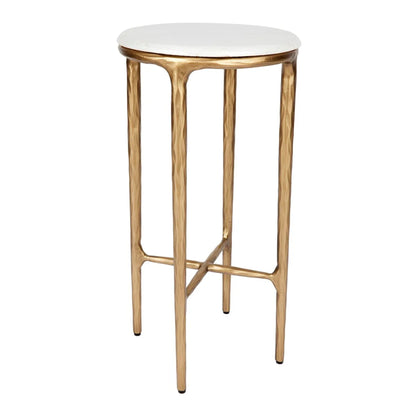 Heston Petite Marble Side Table Side Table Cafe Lighting & Living Brass