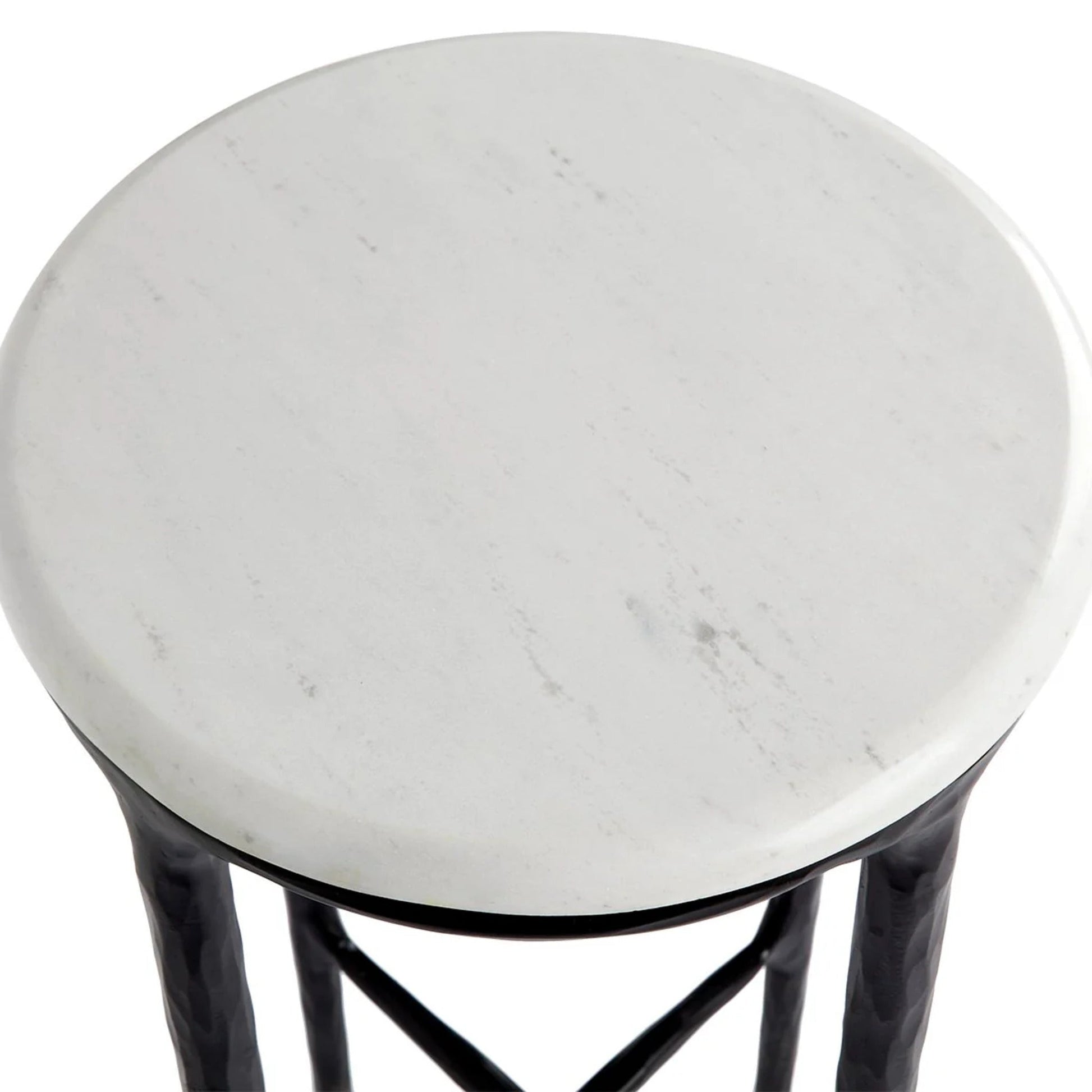 Heston Petite Marble Side Table Side Table Cafe Lighting & Living