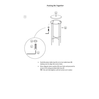 Heston Petite Marble Side Table Side Table Cafe Lighting & Living