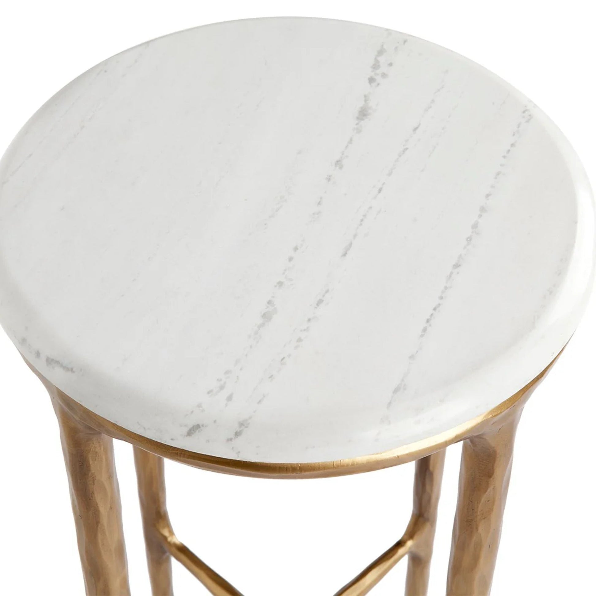Heston Petite Marble Side Table Side Table Cafe Lighting & Living