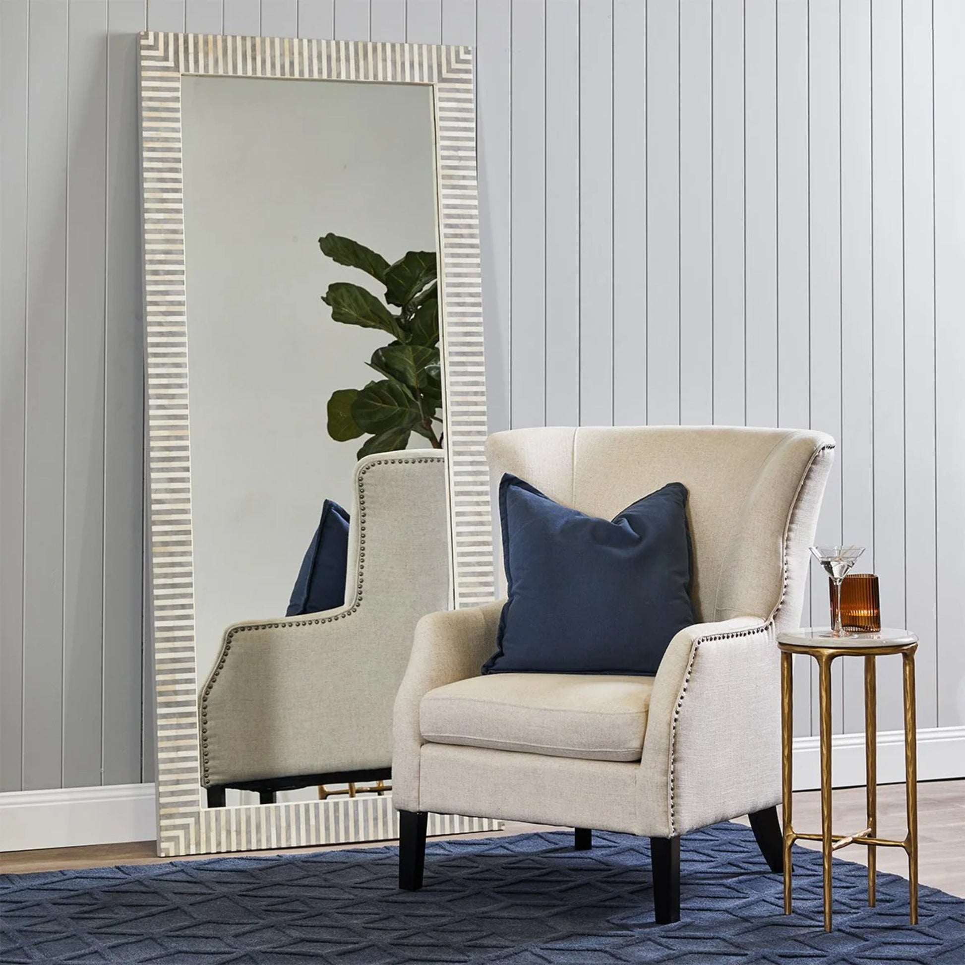 Heston Petite Marble Side Table Side Table Cafe Lighting & Living